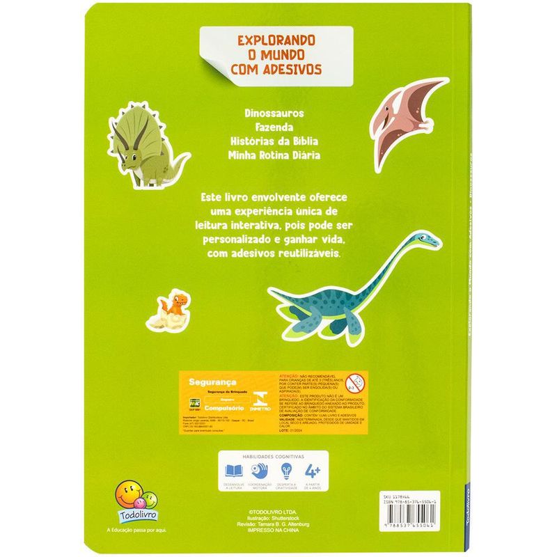 Livro-de-Atividades---Explorando-o-Mundo-com-Adesivos---Dinossauros---Catavento-2