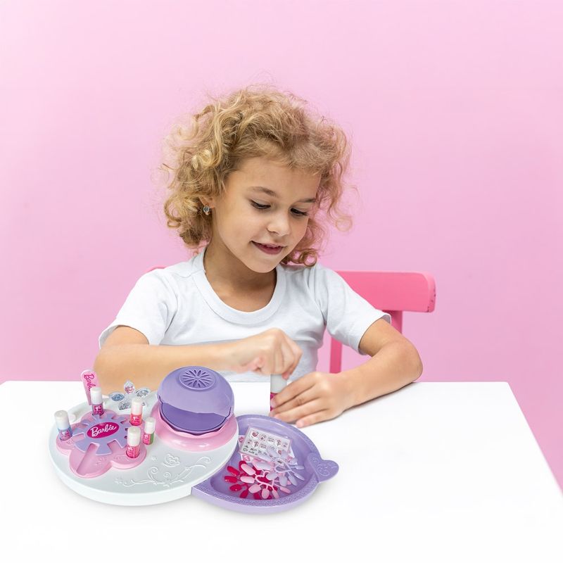 Conjunto-de-Pintura-para-Unhas-com-Secador---Barbie---Esmaltaria---Multikids-2