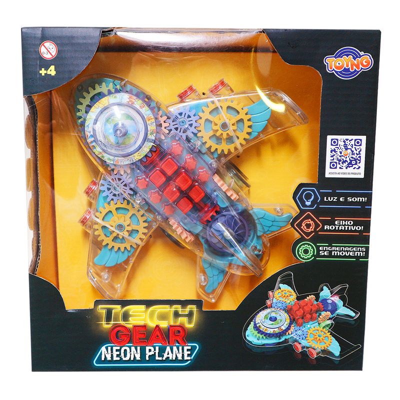 Mini-Veiculo---Tech-Gear-Neon-Plane---Aviao-Transparente---Sortido---Toyng-3