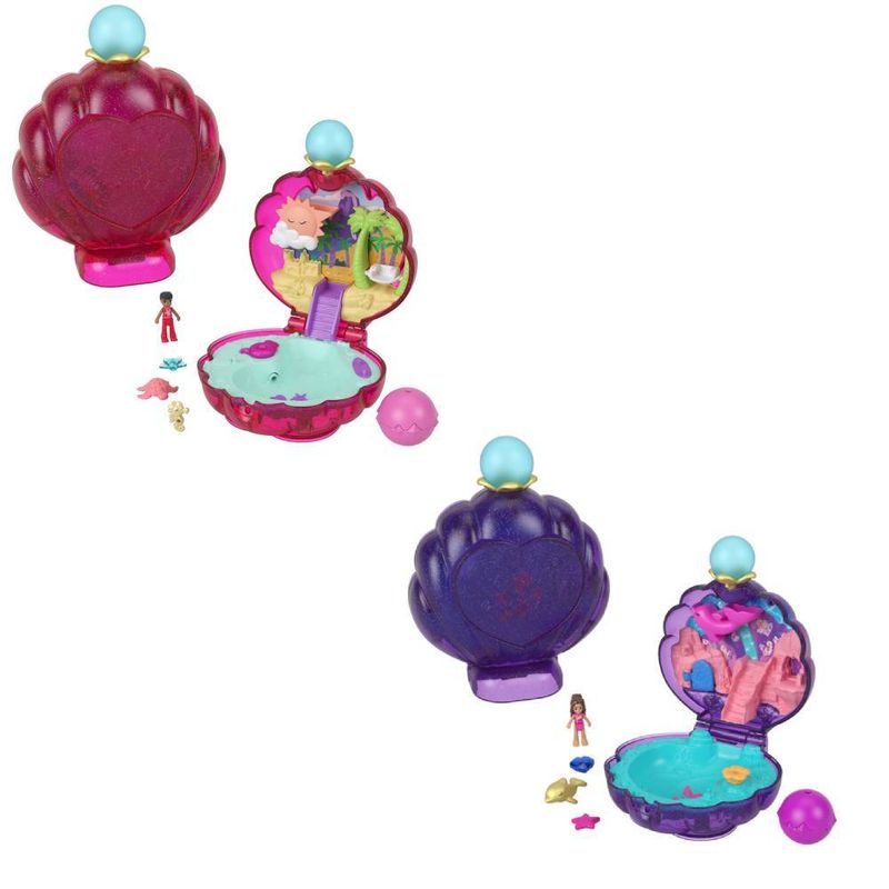 Mini-Boneca-E-Acessorios---Polly-Pocket---Estojo-De-Concha---Morada-Bahia-Magica---Sortida---Mattel-0