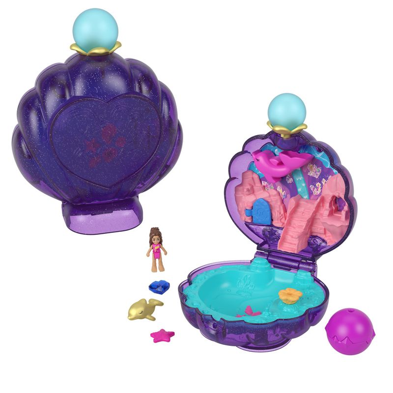 Mini-Boneca-E-Acessorios---Polly-Pocket---Estojo-De-Concha---Morada-Bahia-Magica---Sortida---Mattel-1