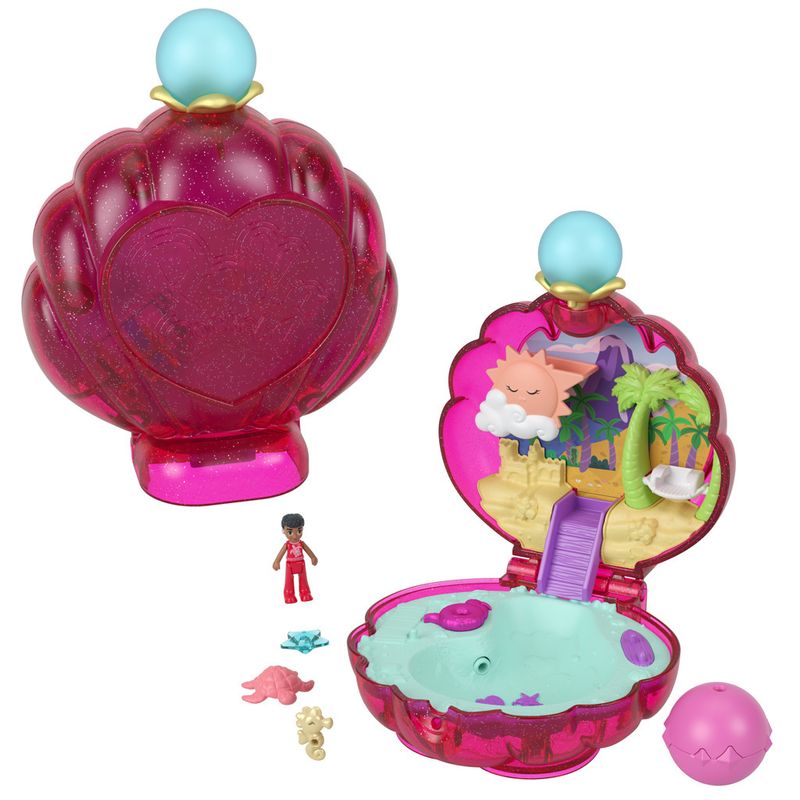 Mini-Boneca-E-Acessorios---Polly-Pocket---Estojo-De-Concha---Morada-Bahia-Magica---Sortida---Mattel-2