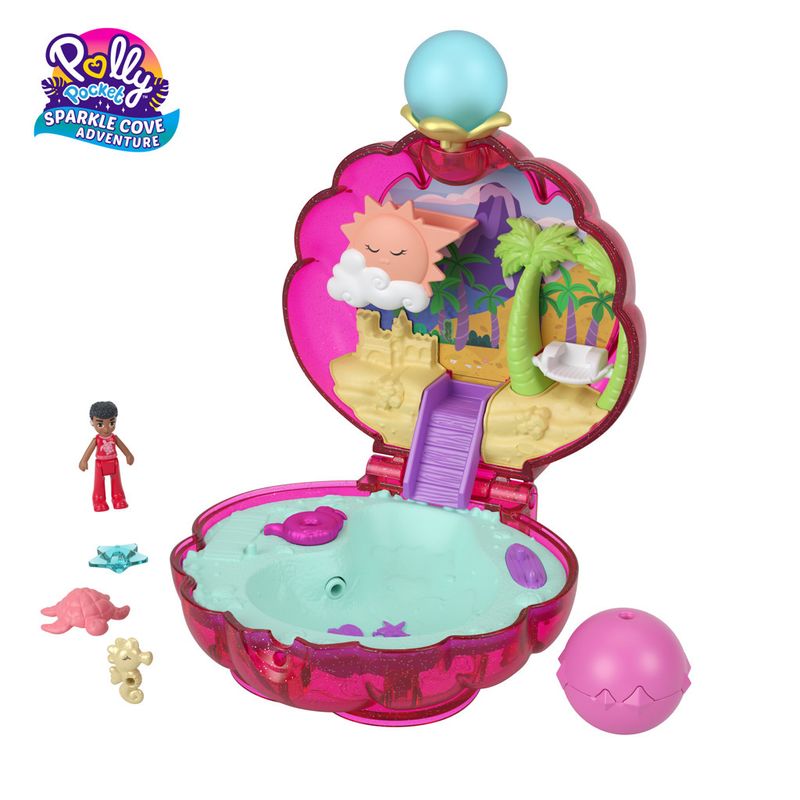 Mini-Boneca-E-Acessorios---Polly-Pocket---Estojo-De-Concha---Morada-Bahia-Magica---Sortida---Mattel-3