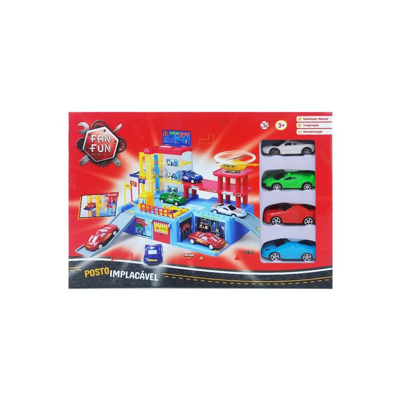 Mini-Veiculos-e-Acessorios---Posto-Implacavel---Pista-com-Carrinhos-Sortidos---FanFun--5