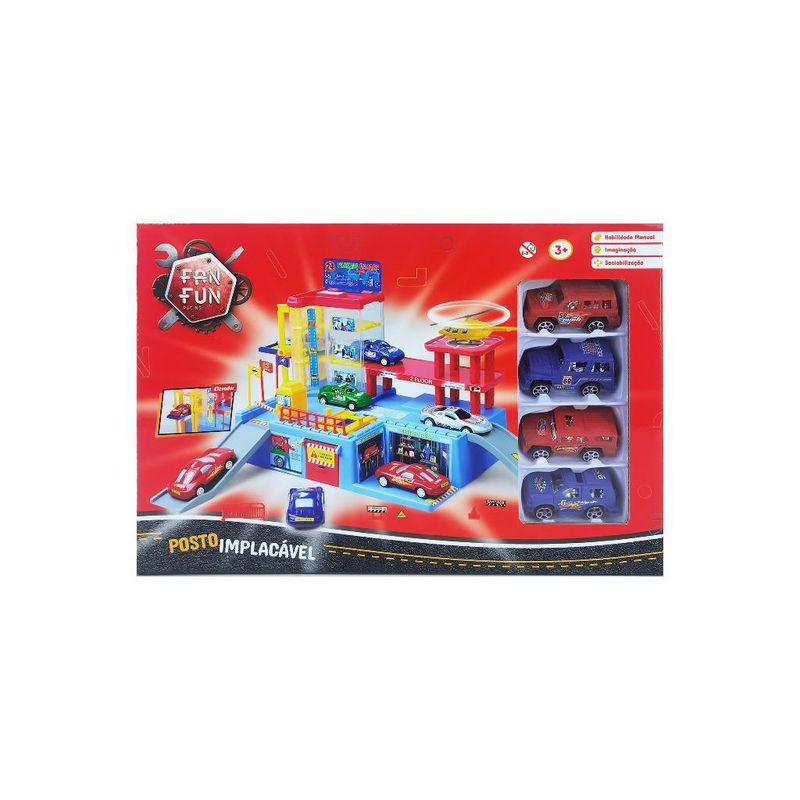 Mini-Veiculos-e-Acessorios---Posto-Implacavel---Pista-com-Carrinhos-Sortidos---FanFun--7