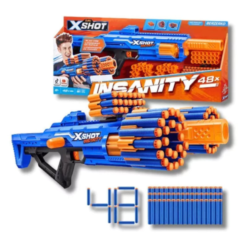 Lançador de Dardos X Shot Insanity Berzerko - Candide 5642 - Ri Happy