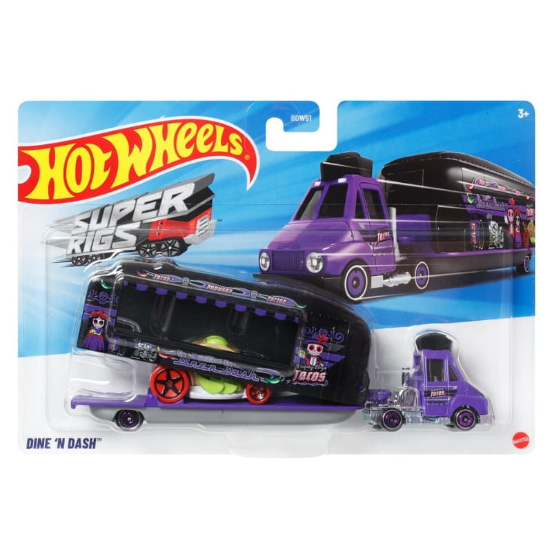Hot Wheels Caminhão Transportador Dine'n Dash Jdj58 Ri Happy