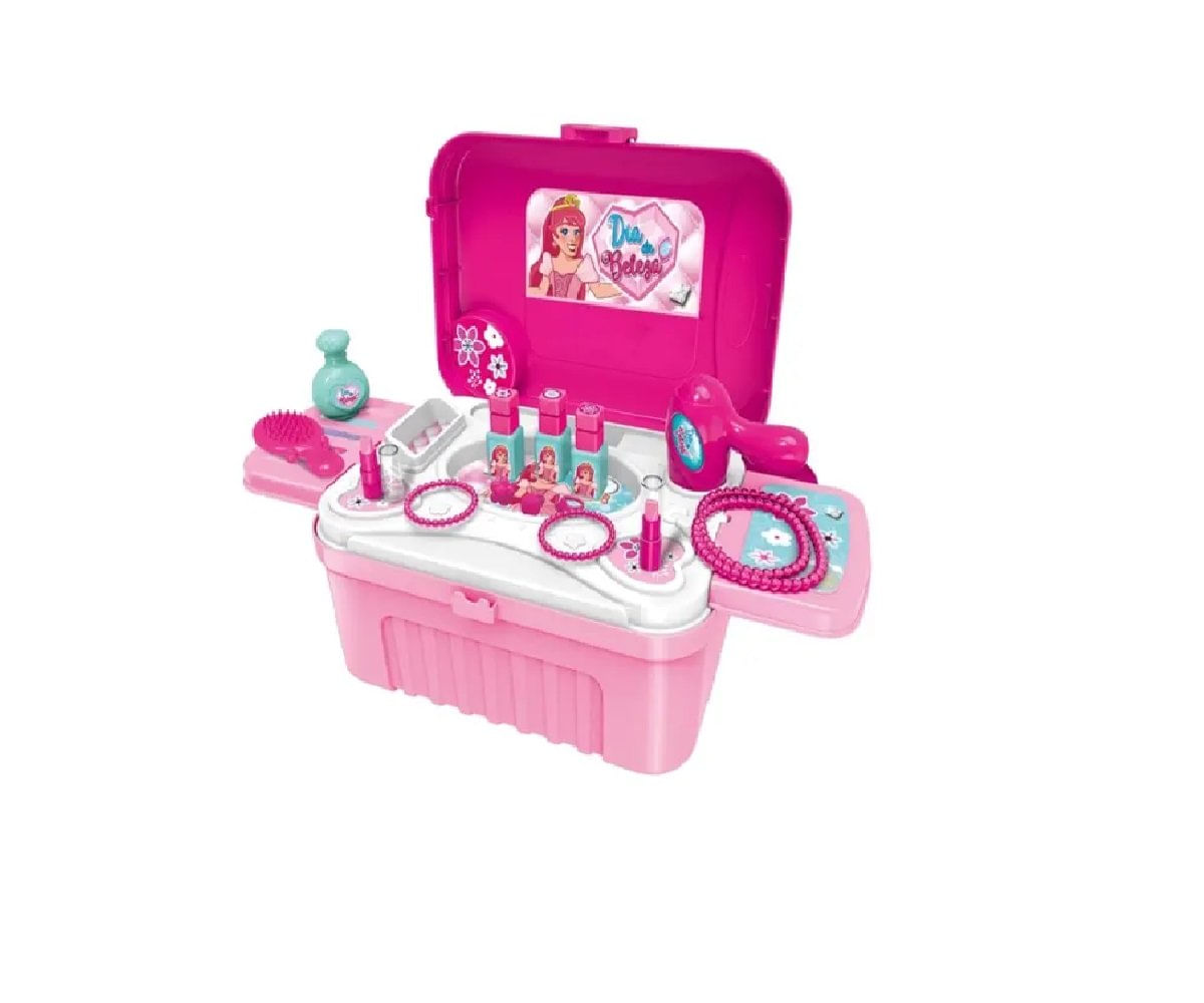 Maleta Mania De Beleza 2 Em 1 Meninas Penteadeira | DM Toys - Ri Happy