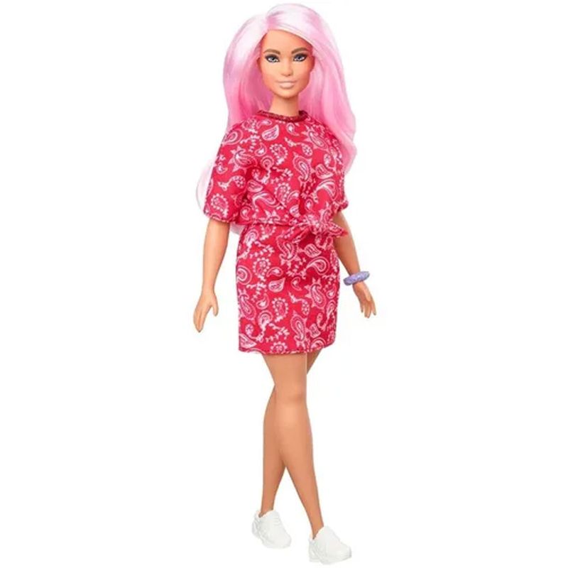Boneca barbie com roupa rosa com chapéu e sapatos rosa ia generativa