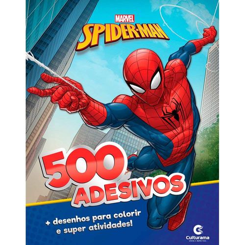 Livro de Adesivos - Disney - Marvel - Spider-Man - 500 Adesivos - Culturama