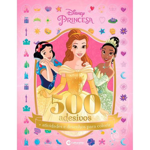 Livro de Adesivos - Disney - Princesas - 500 Adesivos - Culturama