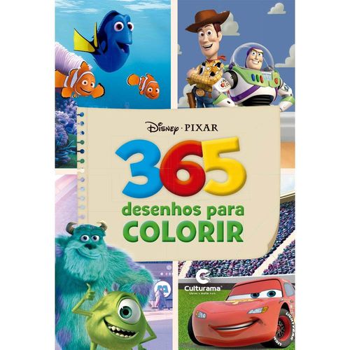 Livro para Colorir - 365 Desenhos - Disney - Pixar - Meninos - Culturama
