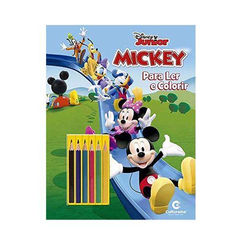 Livro para Colorir e Ler - Disney - Mickey Mouse com Lápis - Culturama
