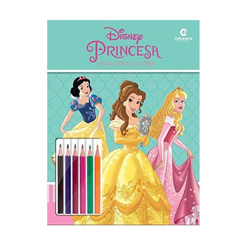 Livro para Colorir e Ler - Disney - Princesas com Lápis - Culturama