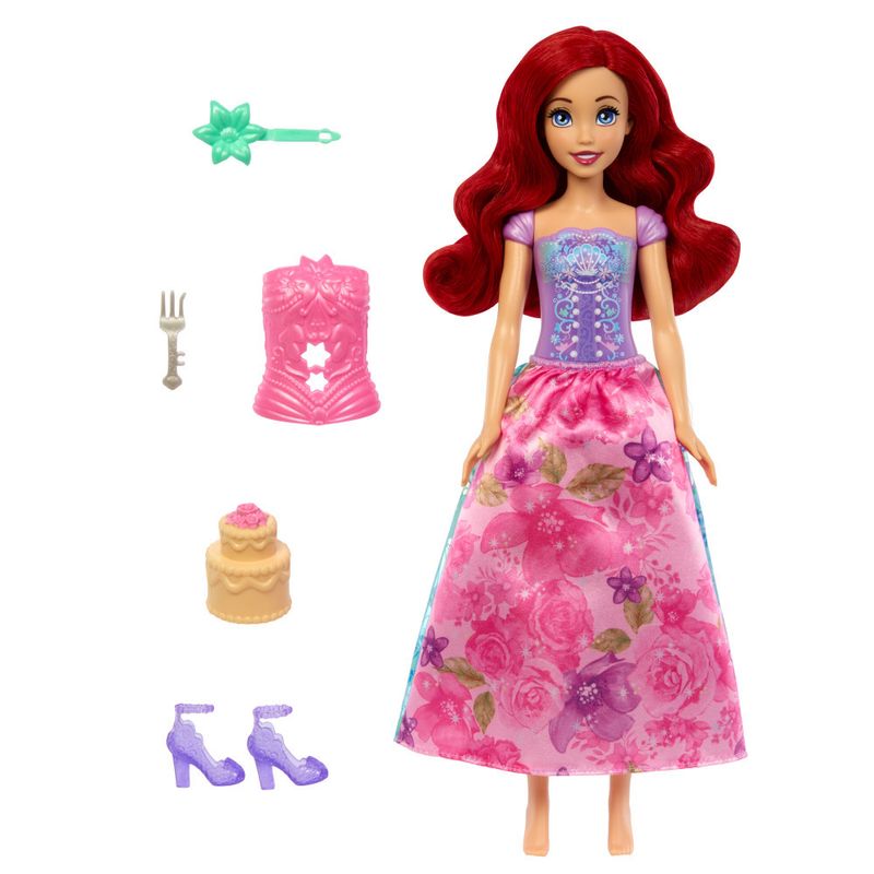 Boneca-Articulada---Disney---Pequena-Sereia---Ariel-Spin-And-Reveal-Flores---Mattel-0