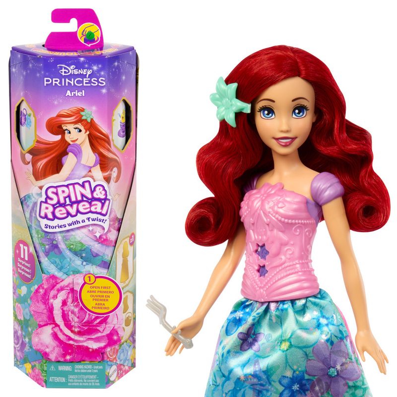 Boneca-Articulada---Disney---Pequena-Sereia---Ariel-Spin-And-Reveal-Flores---Mattel-2