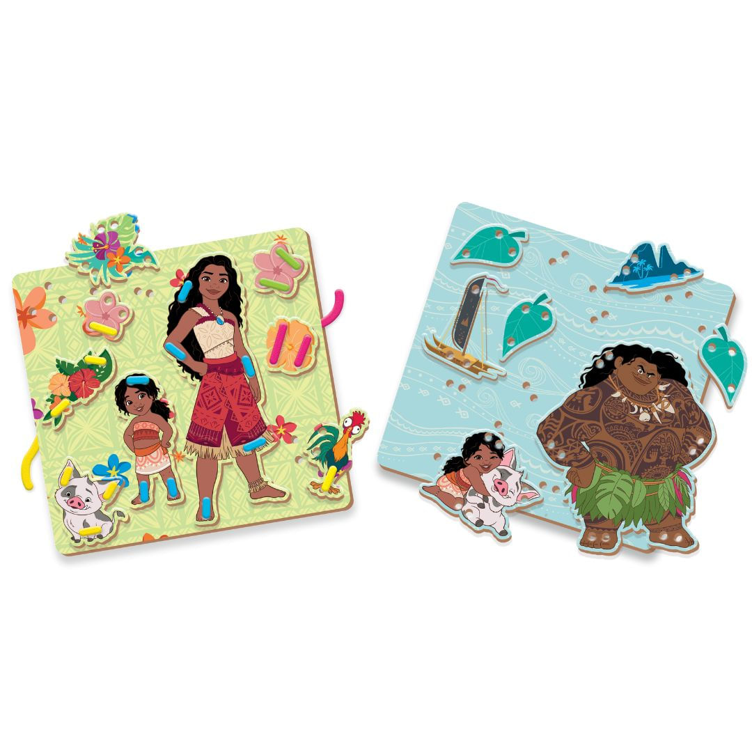 Jogo Educativo Alinhavo em Madeira Moana Disney - Nig - Ri Happy