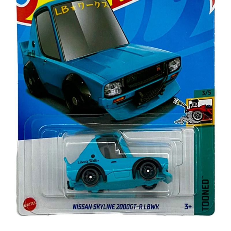 Hot Wheels Nissan Skyline 2000GT-R LBWK (Tooned) 3/5 – 1:64 Modellauto, Sammlerstück