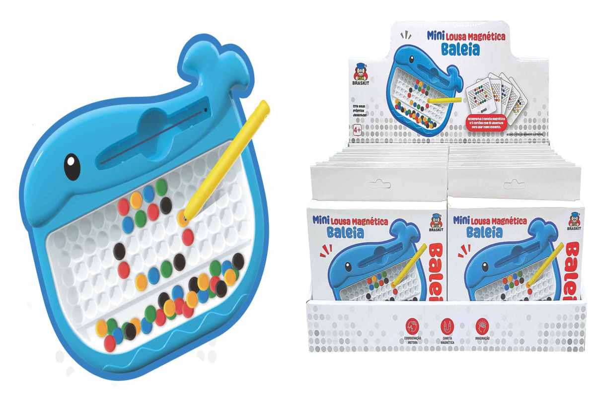 Mini Lousa Magnética - Baleia - Braskit - Ri Happy