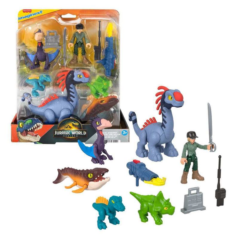 Figura-De-Acao---Imaginext---Jurassic-World---Rebirth---Pacote-De-Dinos---Fisher-Price-0
