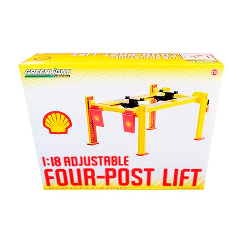 Diorama Elevador Four Post Lift Shell 1:18 Greenlight - Ri Happy