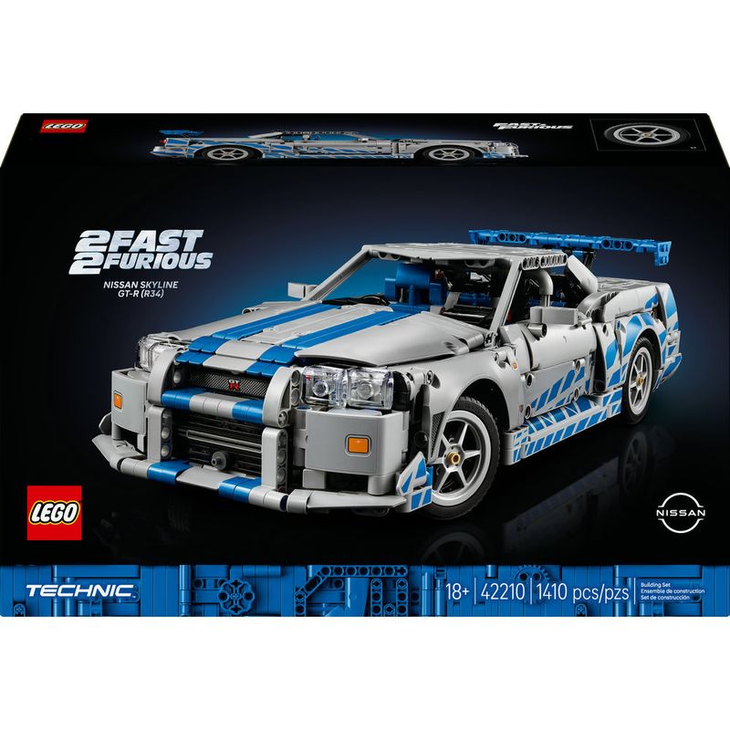 LEGO---Technic---Carro-Nissan-Skyline-GT-R--R34--De-2-Fast-2-Furious---42210-1