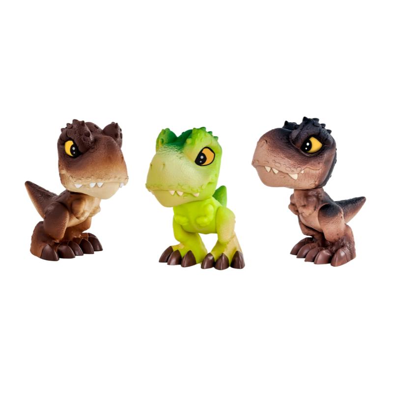 Figuras-De-Acao---Jurassic-World---Baby-Dinos---Mini-T-Rex-Verde-Marrom-E-Preto---Pupee-0