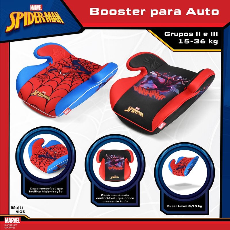 Assento-De-Carro-Booster---Marvel----Multikids---Homem-Aranha---Vermelho---15-36-Kg--9