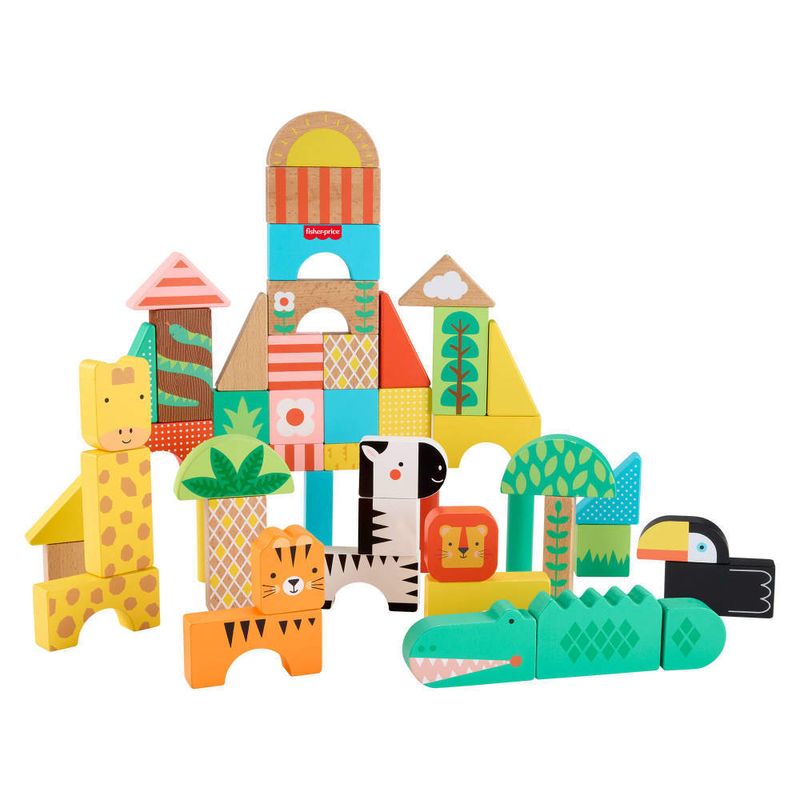 Brinquedo-Educativo---Animaizinhos-Da-Selva-De-Madeira---Fisher-Price-0