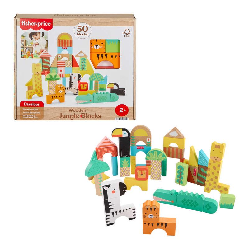 Brinquedo-Educativo---Animaizinhos-Da-Selva-De-Madeira---Fisher-Price-1