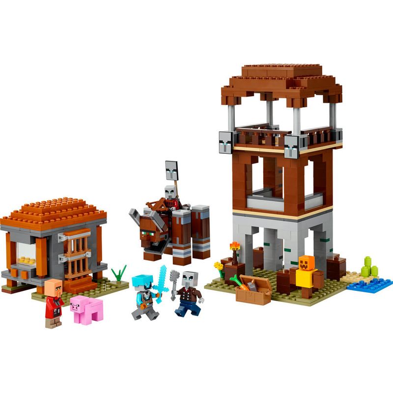 LEGO---Minecraft---O-Posto-Avancado-do-Saqueador-e-Devastador---21278-2