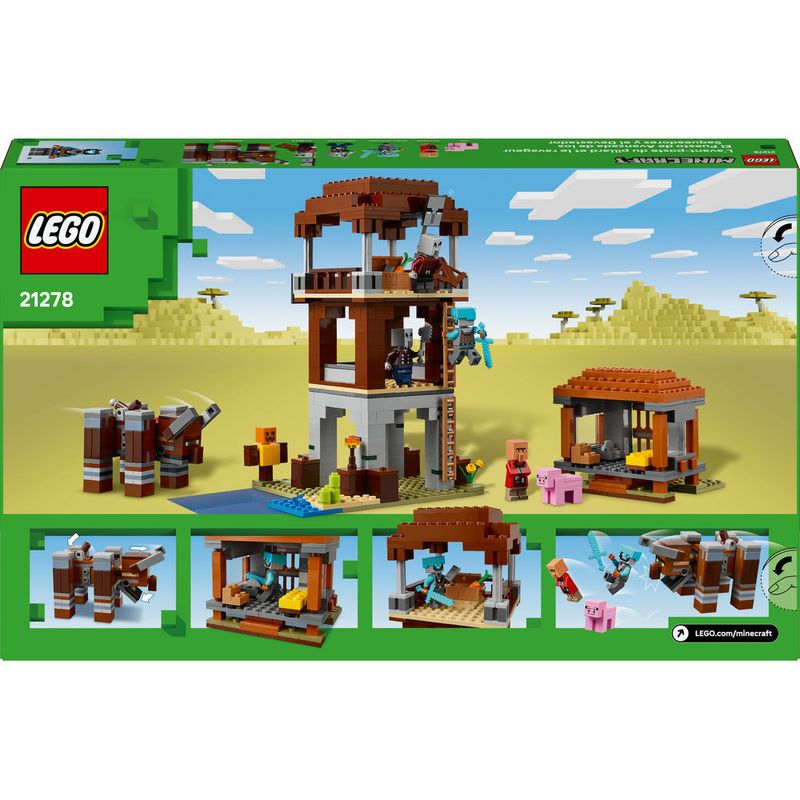LEGO---Minecraft---O-Posto-Avancado-do-Saqueador-e-Devastador---21278-6