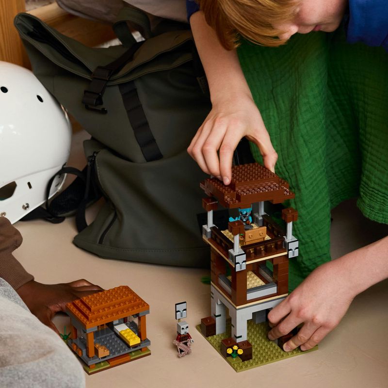 LEGO---Minecraft---O-Posto-Avancado-do-Saqueador-e-Devastador---21278-9