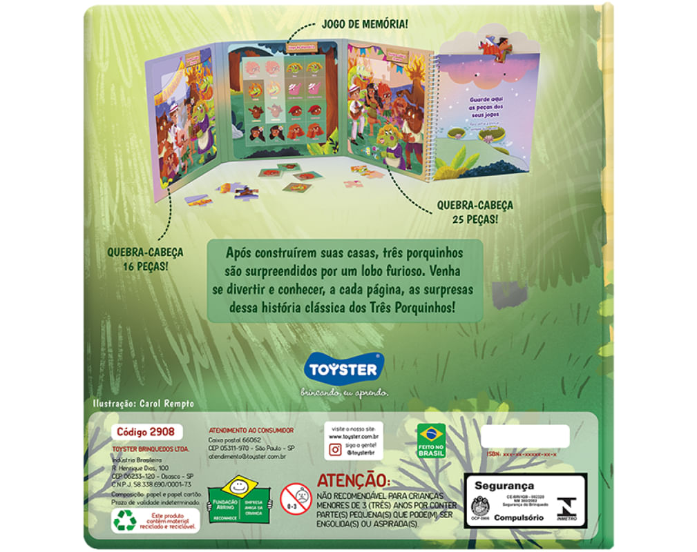 Livro Brinquedo Os Três Porquinhos - Ri Happy