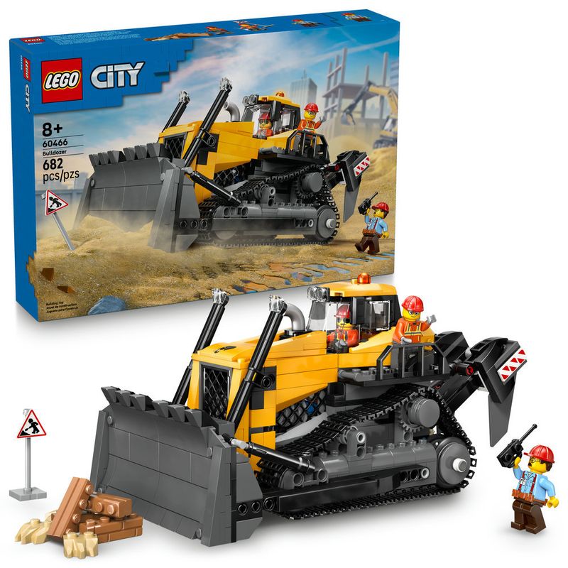 LEGO---City-Big-Vehicles---Trator-De-Esteira-Amarelo---60466-0