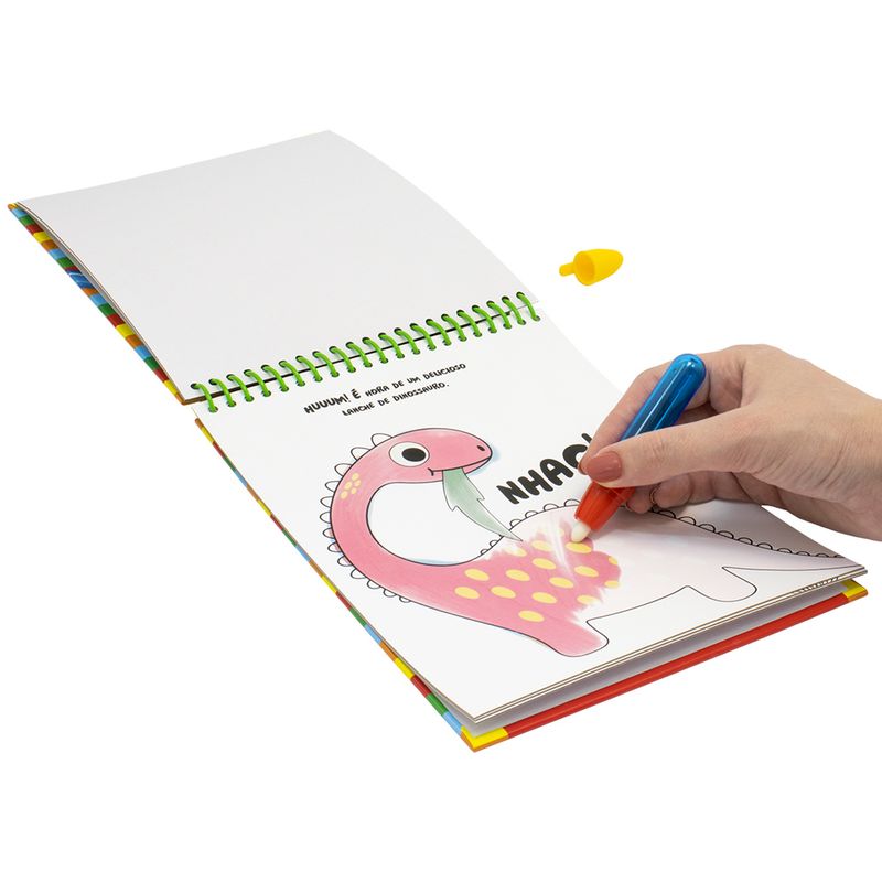 Livro-para-Colorir---Happy-Books---Pintura-Magica--Dinossauros---Catavento-2