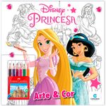 Conjunto-Livro-Para-Colorir-E-Lapis-De-Cor---Disney-Princesas---Artes-E-Cor---Culturama-0