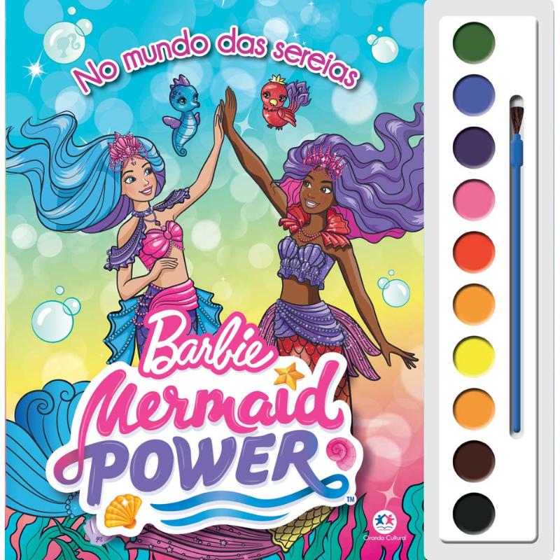 Livro-Para-Colorir---Barbie---No-Mundo-Das-Sereias---Aquarela---Catavento-0