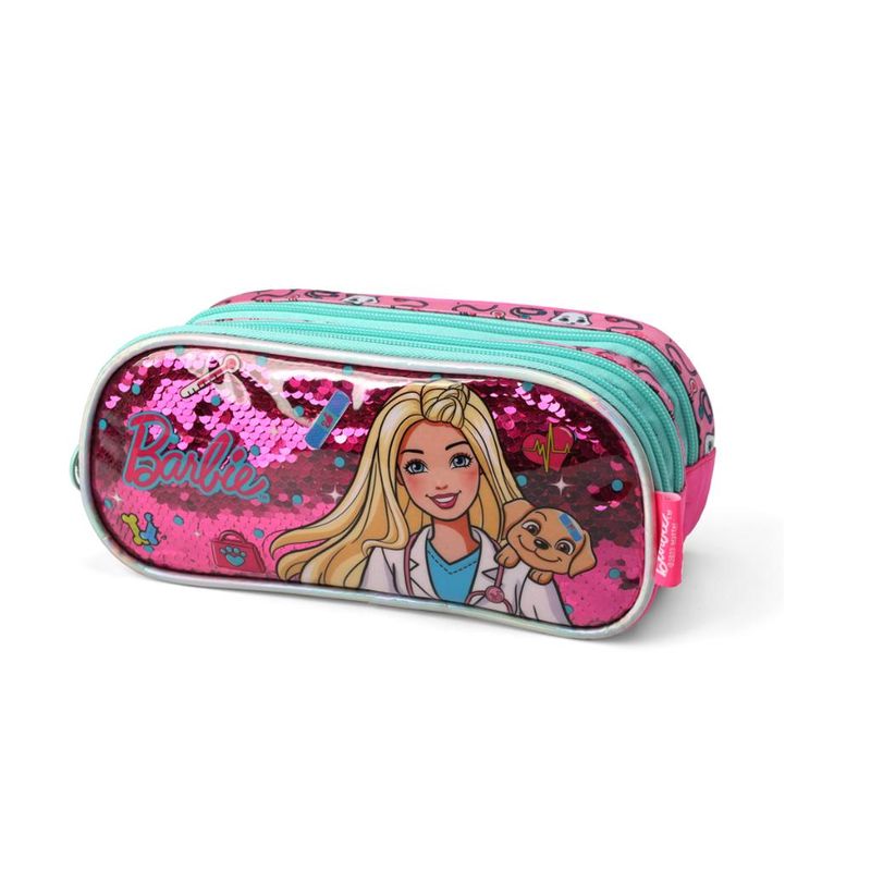 Estojo-Infantil-Duplo---Barbie---Luxcel---Rosa-1