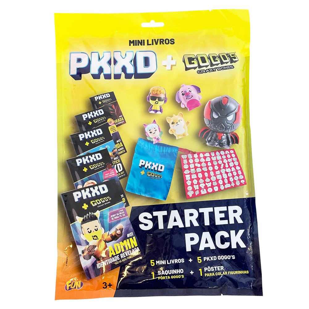 Mini Livros e Gogos - Pkxd Starter Pack - Fun - PBKIDS Brinquedos