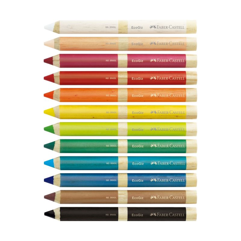 Giz-de-Cera-e-Apontador---Ecogiz---12-Cores---Faber-Castell--1