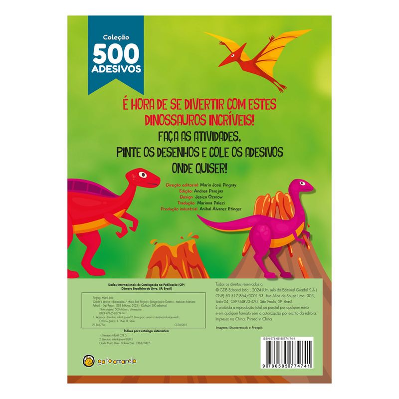 Livro-Infantil-de-Atividades---500-Adesivos---Dinossauros---Catavento-2