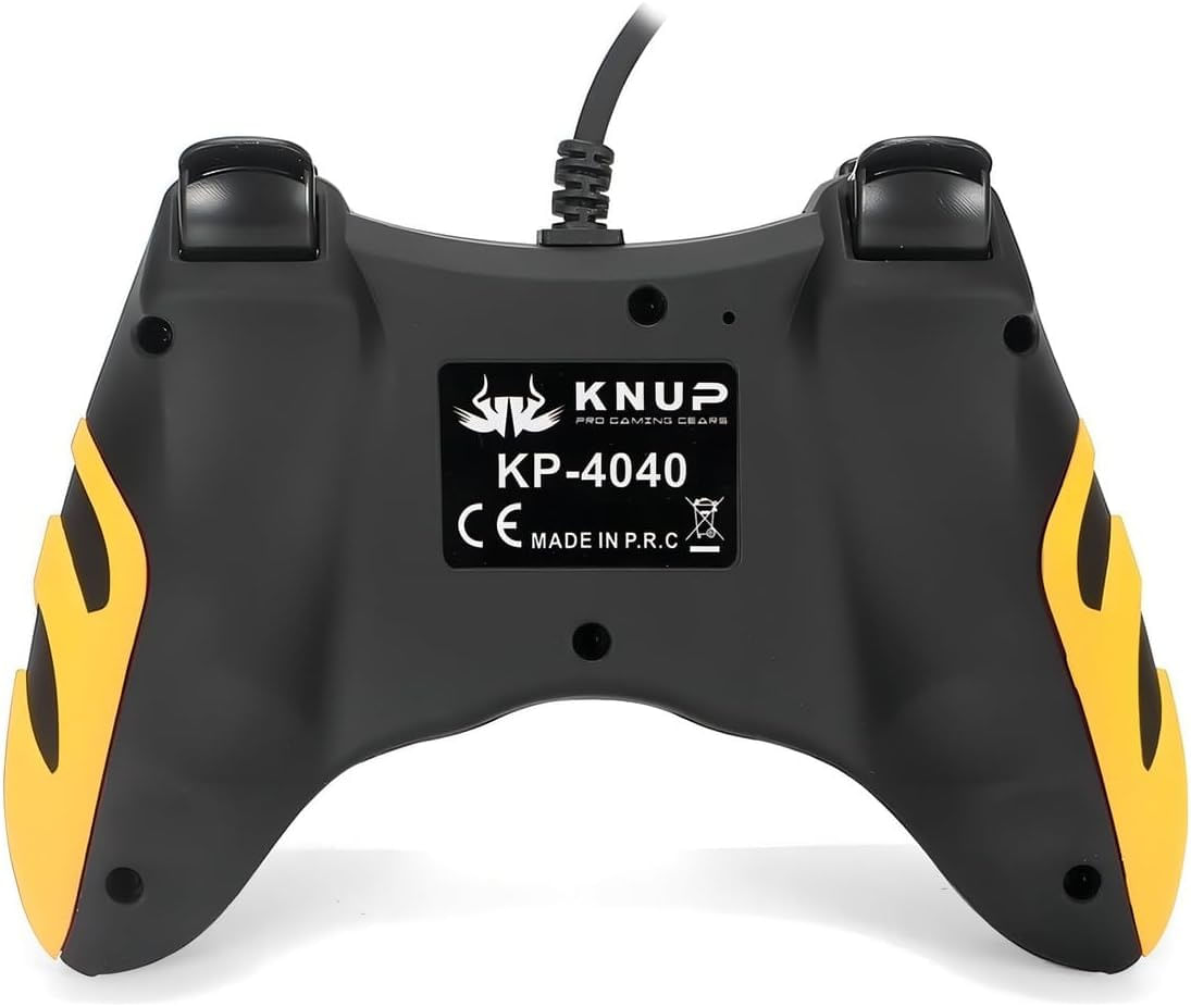 Controle Joystick Knup Compatível Com Pc E Ps3 (Amarelo)