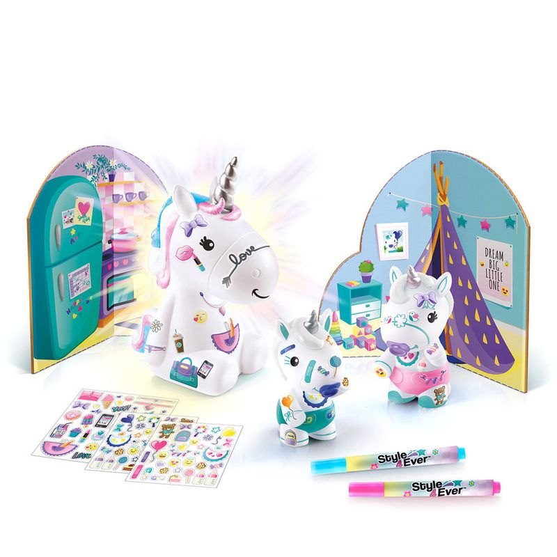 Conjunto-De-Artes---Decore-Sua-Luminaria---Familia-De-Unicornio---Fun-2