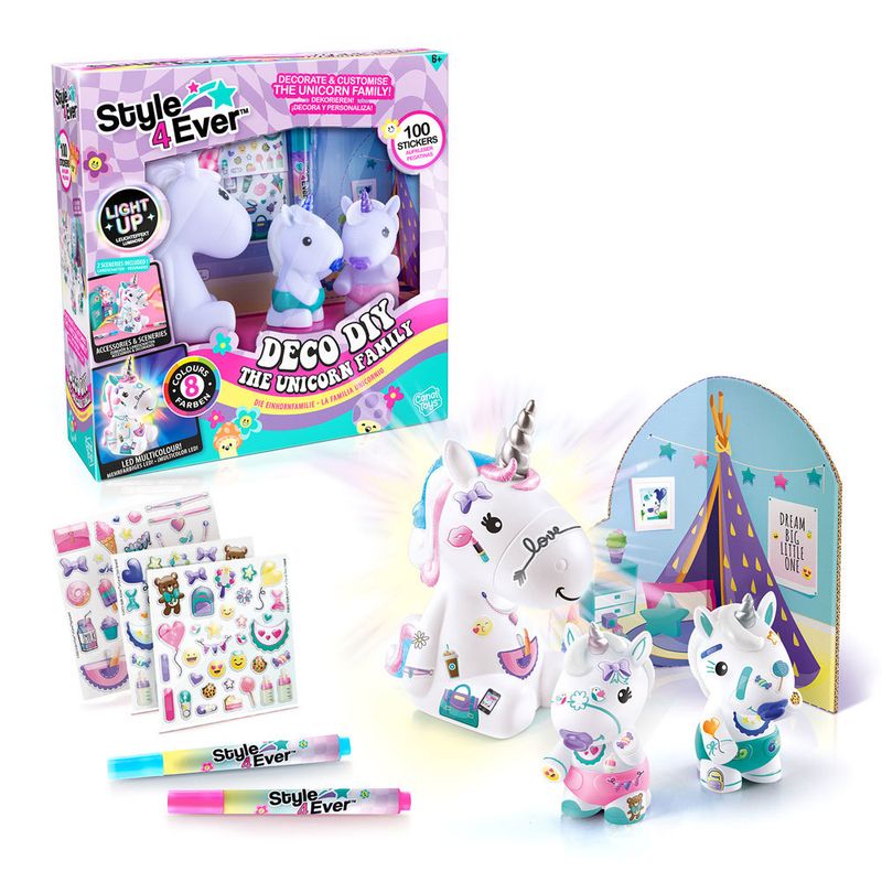 Conjunto-De-Artes---Decore-Sua-Luminaria---Familia-De-Unicornio---Fun-8