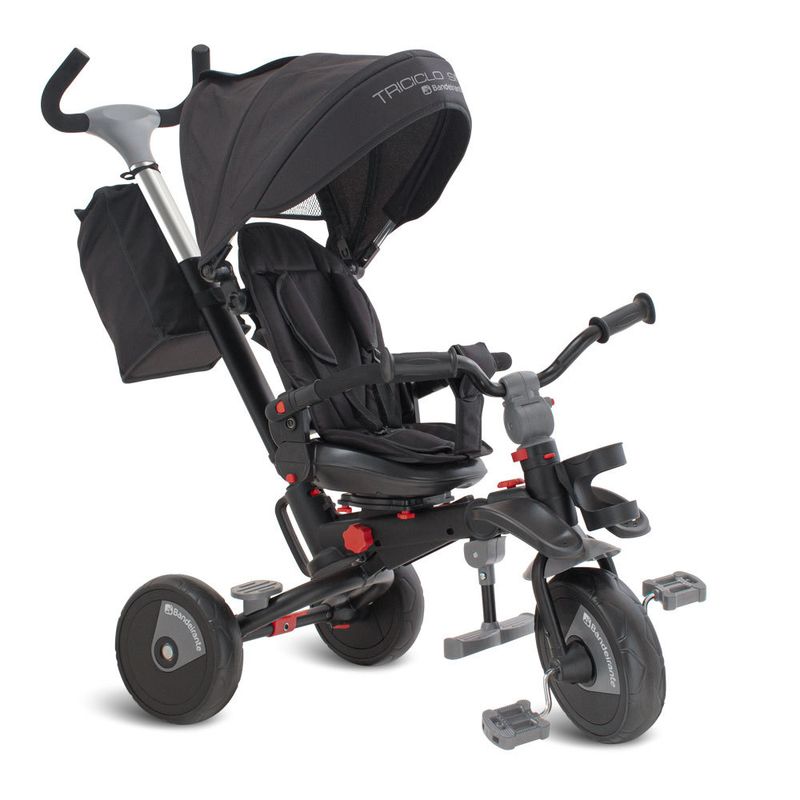 Veiculo-De-Passeio---Triciclo-Smart---Fases---Com-Pedal---Bandeirante---Preto--0