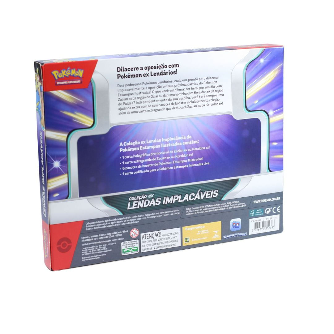 Pokémon TCG Box Lendas Implacáveis Zacian Ex Copag - Ri Happy