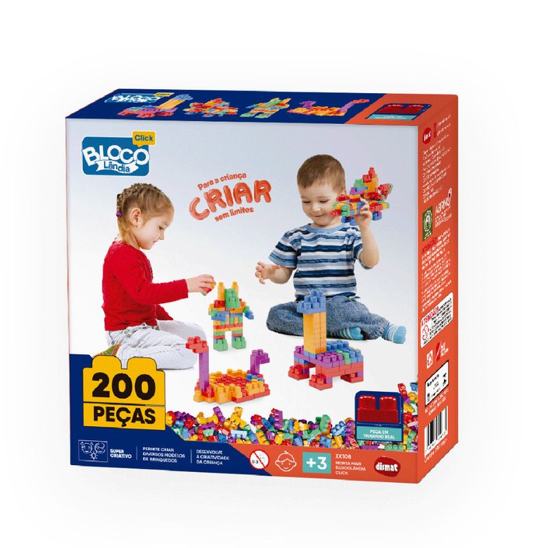 Blocos-De-Montar---Dismat---Monta-Mais-Blocolandia-Click---200-Pecas-0
