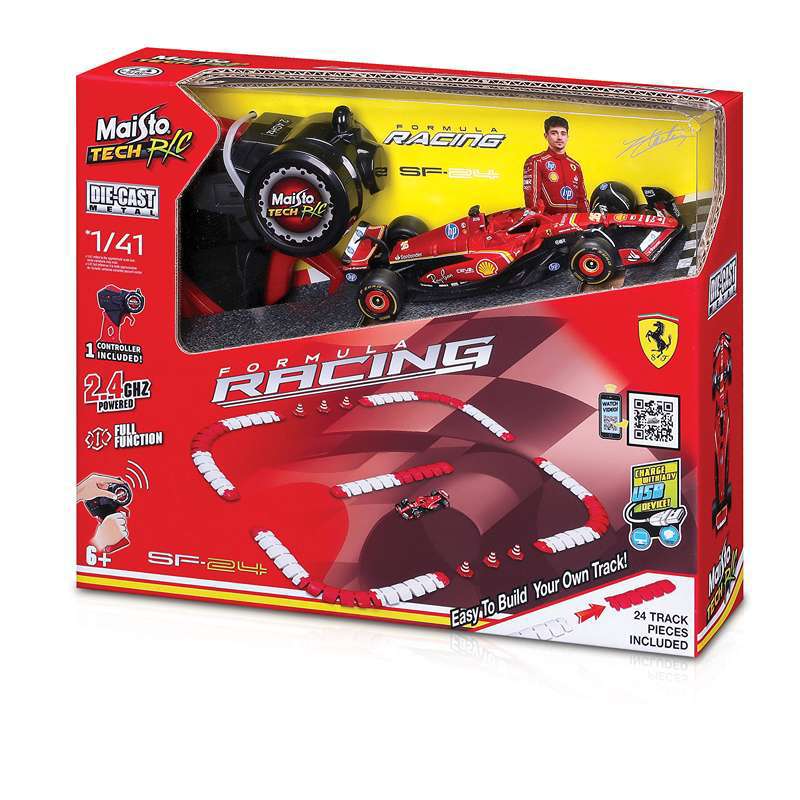 Carrinho-Radio-Controle-Com-Pista---Formula-1---Ferrari-SF-24---Maisto--1
