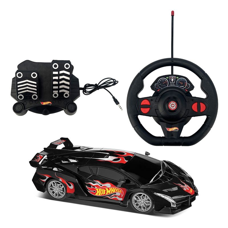 Carro-De-Corrida---Hot-Whells---1-16-Rc---Turbo---Preto-1